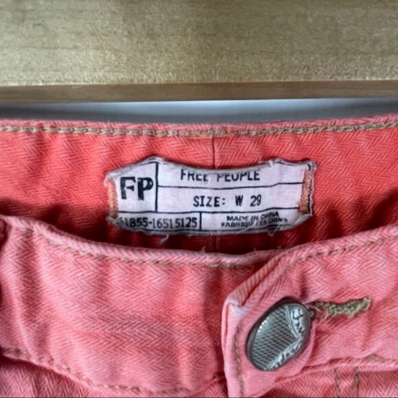 Free People Skinny Jeans Coral Pink Pants 61855-1651 5125 Women’s Size 29 - Picture 4 of 11